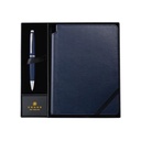 Cross Calais™ Metallic Blue Ballpoint Pen with Classic Blue Journal Gift Set