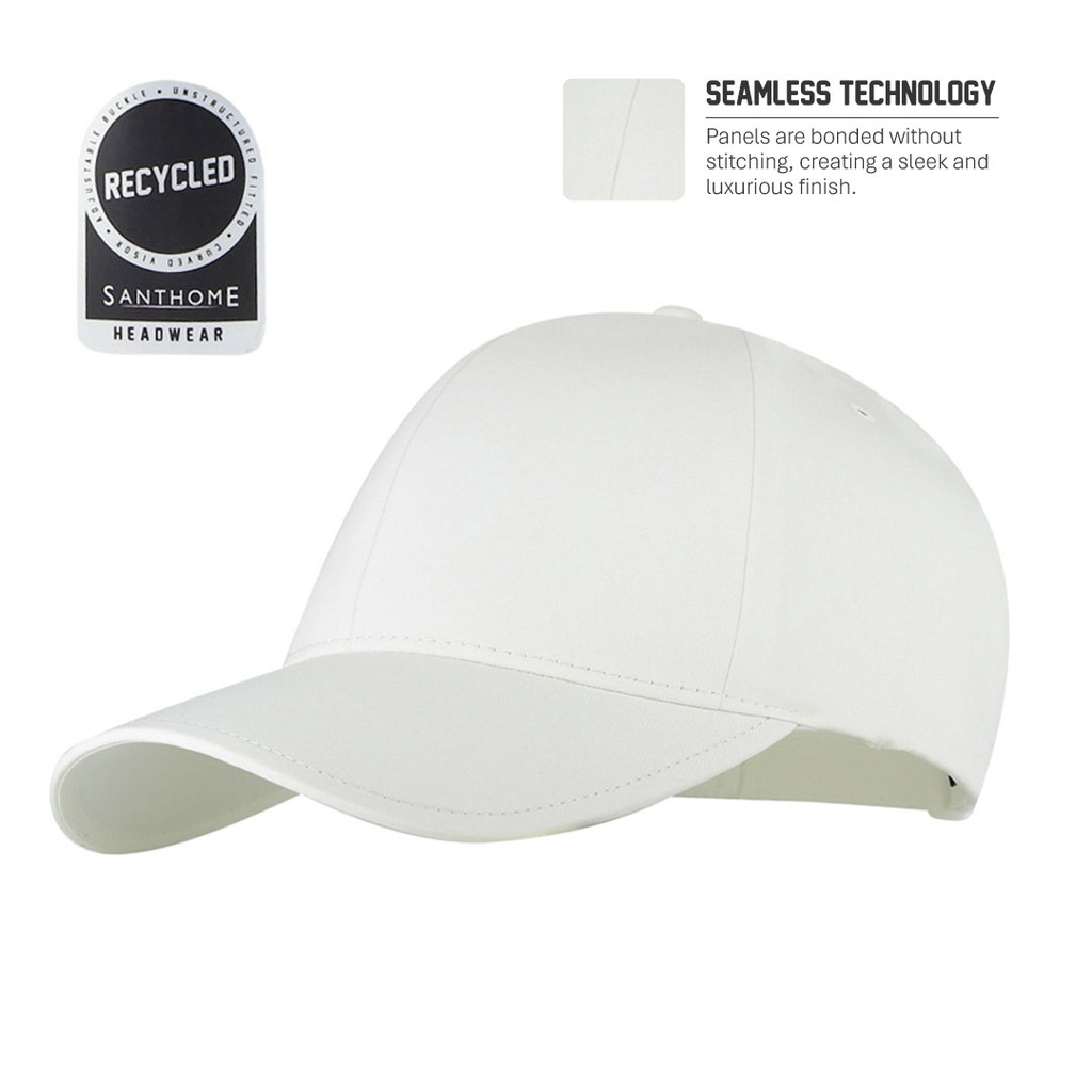 Santhome® DryNCool® Advanced Seamless 6-Panel Cap - White - view 1 of 5