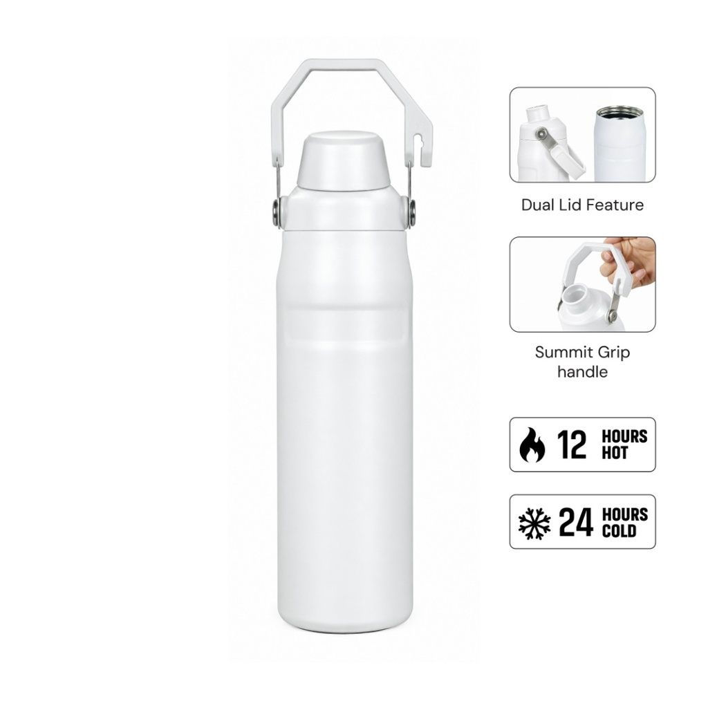 THERMORA - Hans Larsen SummitGrip Thermal Flask 710 ml - White