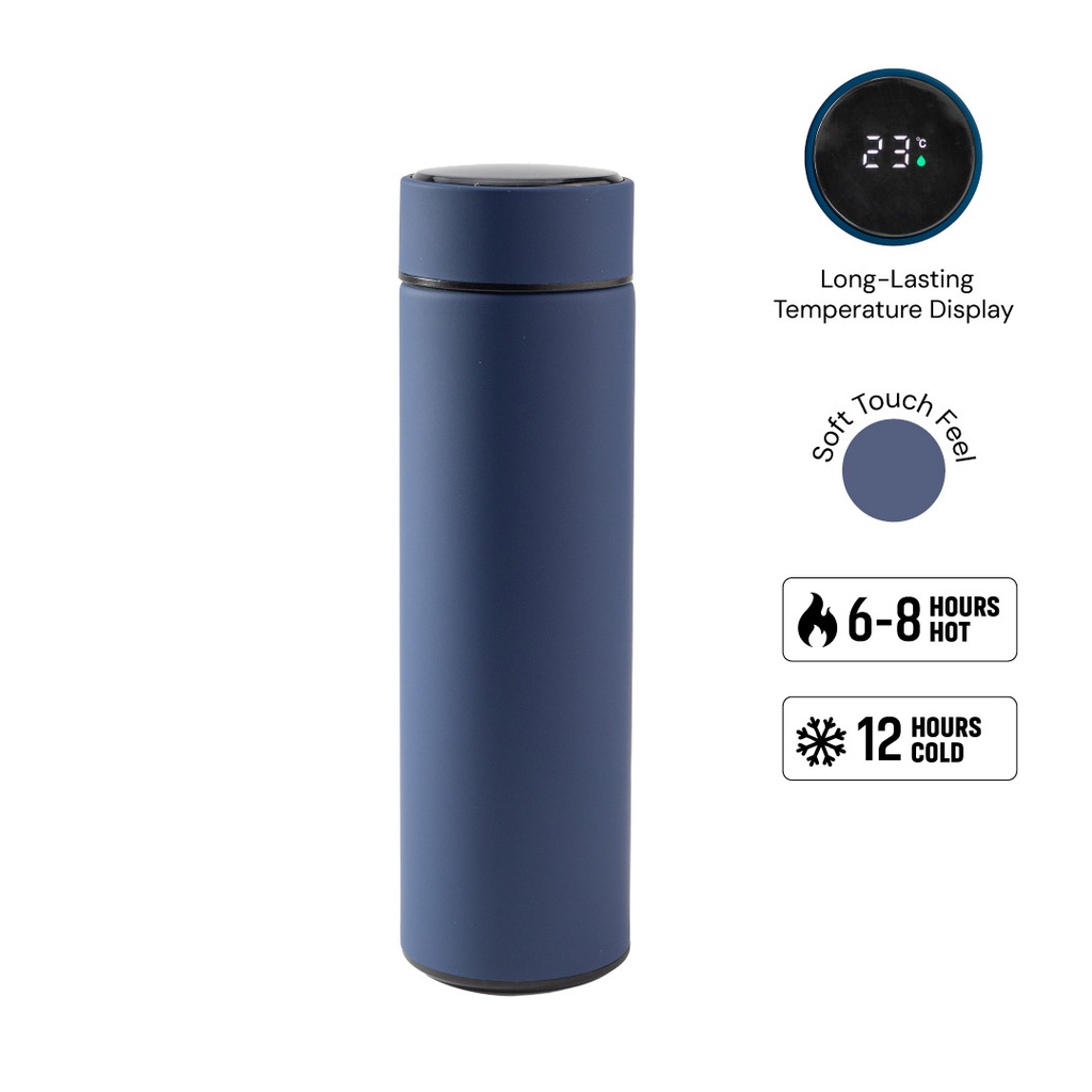 WAHA - Giftology Thermal Flask with LED Temperature Display 500ml - Navy Blue - view 1 of 6