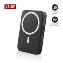 Maglite 5K - 5000 mAh Magnetic Wireless Power Bank - Black 