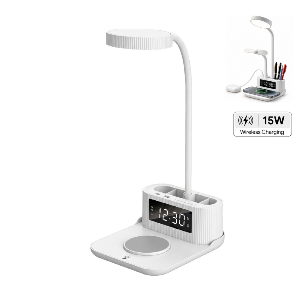 VELTRIX - Giftology 6-in-1 Multifunctional Desk Lamp - White - view 1 of 4