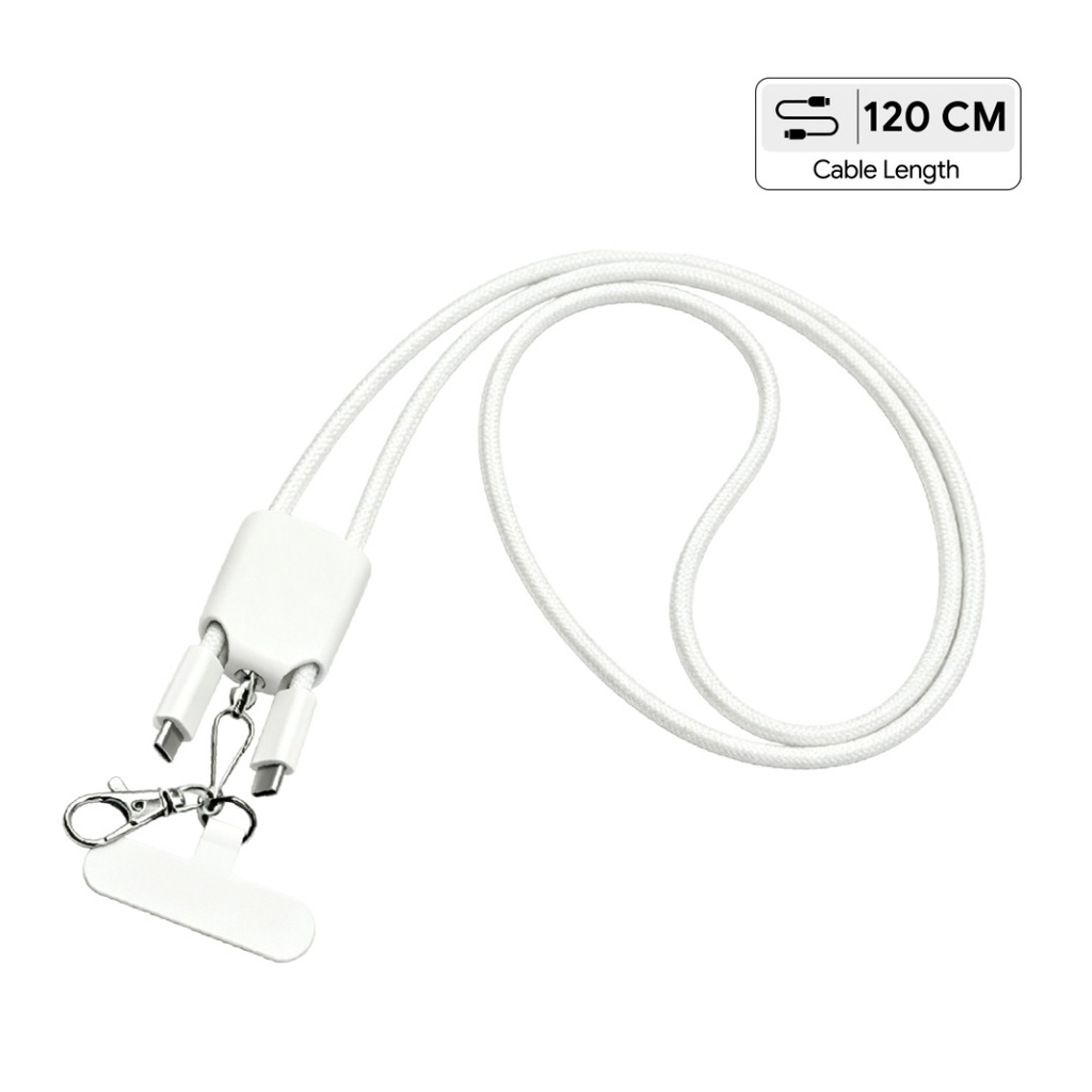 AXON - Giftology USB Type-C Lanyard Cable - White - view 1 of 5