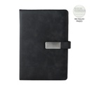 WINDSOR - Giftology A5 PU Magnet Closure Notebook - Black 