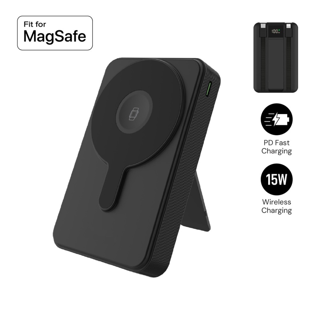 SOLARO - @memorii 10000 mAh All-in-One Wireless Powerbank - Black