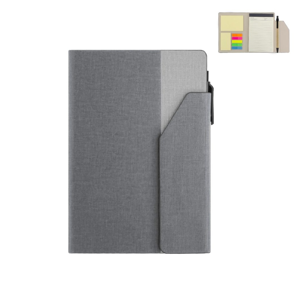 CARLO - Giftology Notepad with Pen and Sticky Note - Grey - view 1 of 7
