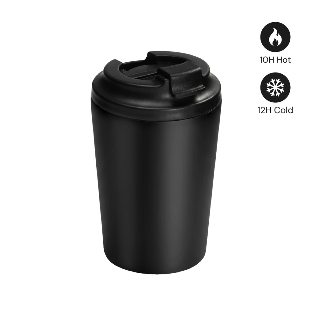 MILOS - Hans Larsen Double Wall Coffee Mug 350 ml - Black - view 1 of 6