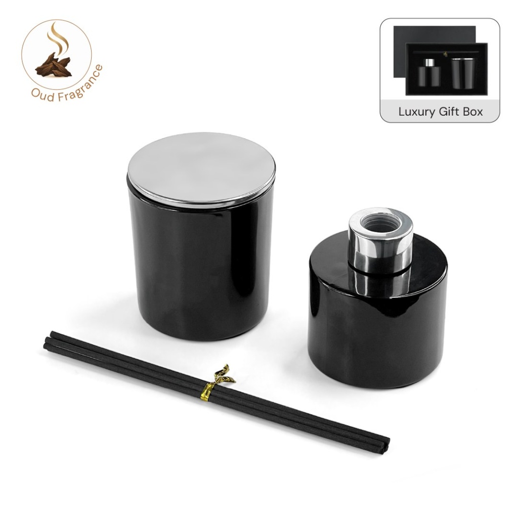 PROVENCE - Arabian Oud Scented Candle and Diffuser Set - Black - view 1 of 5