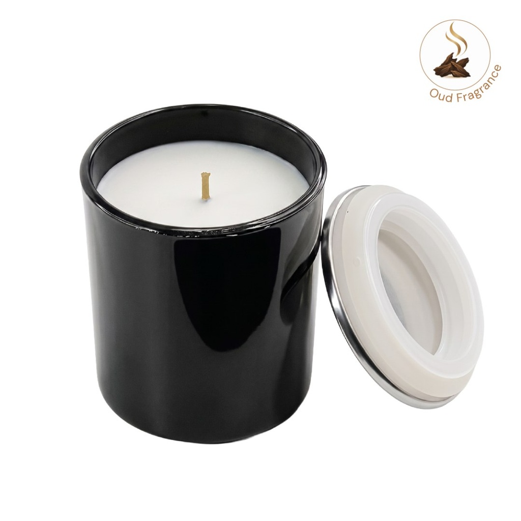 SHAMS - Arabian Oud Scented Candle with Metal Lid - Black