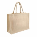 [JT 201-White] Eco-neutral Jute Shopping Bag - Horizontal - White