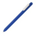 [WIPP 803] TORCY - Rubberized Pen With Sliding Clip - Dark Blue