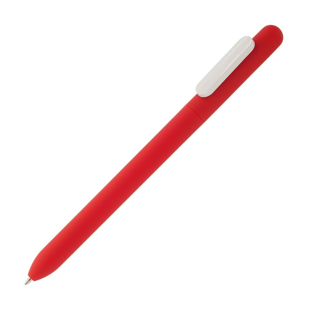 TORCY - Rubberized Pen With Sliding Clip - Red