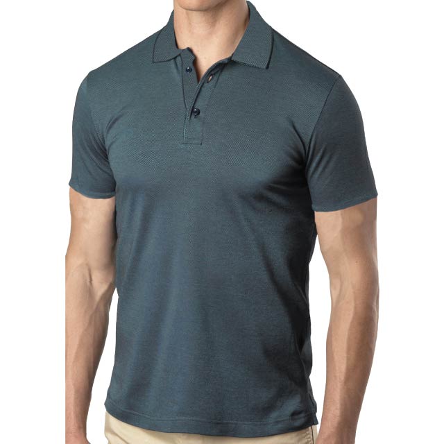 ORCA - SANTHOME Mercerized Polo Shirt ( Medium Midnight Sky (Navy/Khaki))