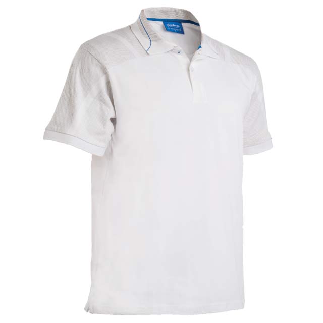 GREBERRY - SANTHOME Polo Shirt With UV protection ( XX-Large White / Blue)