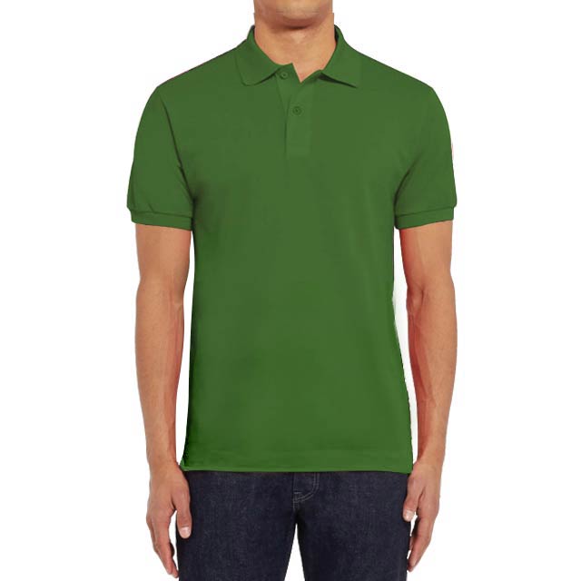 MACY - SANTHOME 2ply 100% cotton Polo Shirt ( Medium Olive Green)