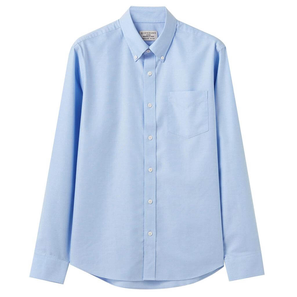GIORDANO - Full Sleeve Men's Formal Shirt ( XX-Large Light Blue)