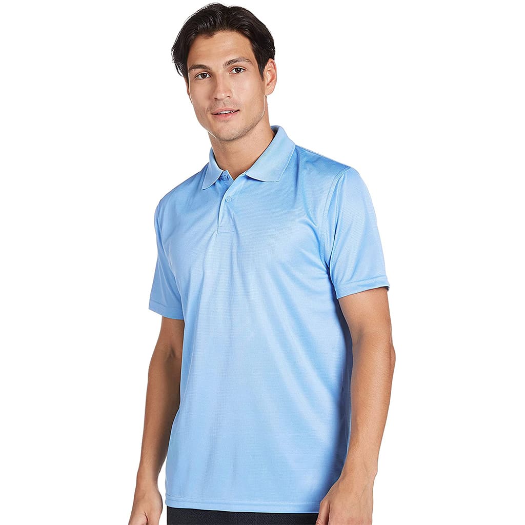 ADF - SANTHOME All Day Fresh Polo Shirt with UV protection ( Small Sky Blue)