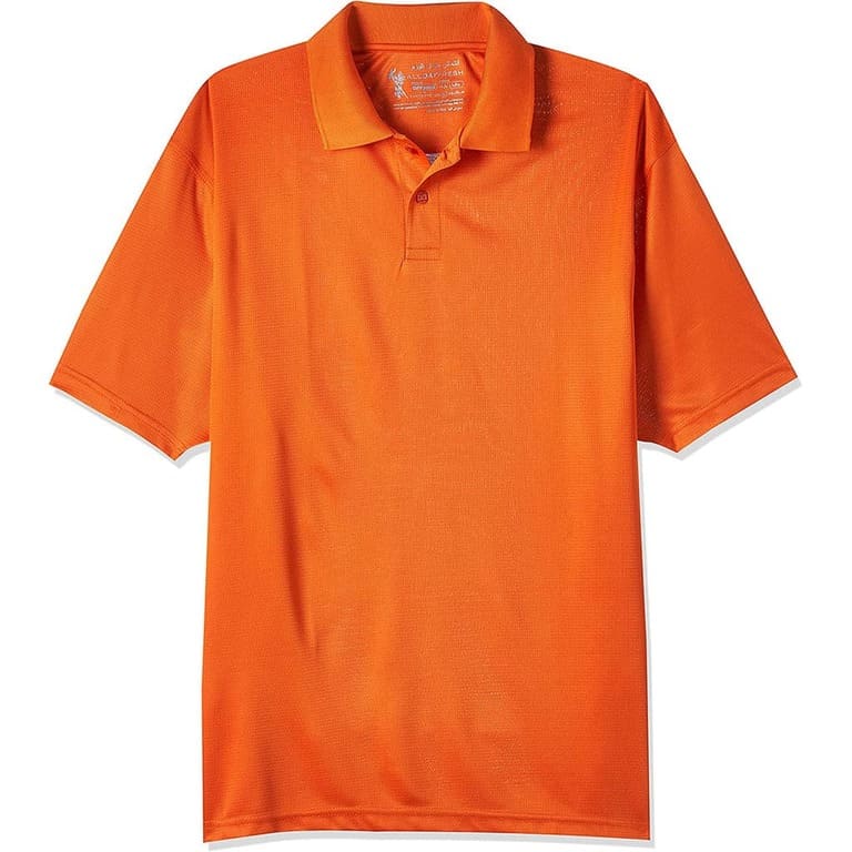 ADF - SANTHOME All Day Fresh Polo Shirt with UV protection ( Medium Orange)