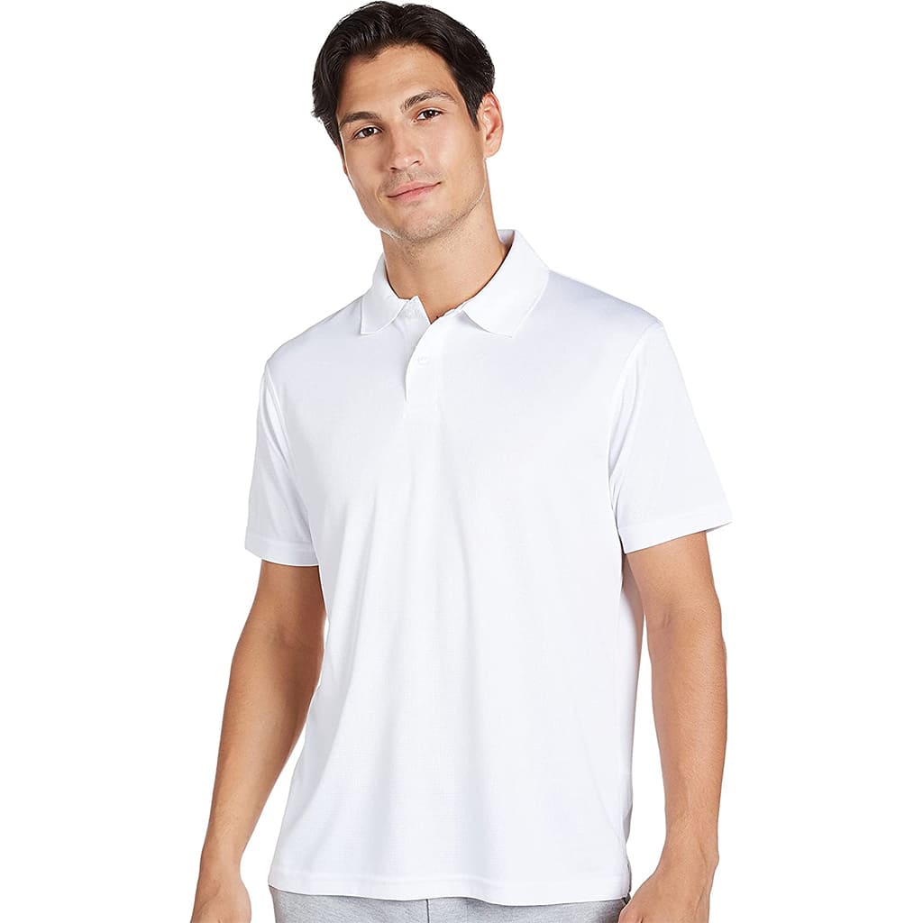 ADF - SANTHOME All Day Fresh Polo Shirt with UV protection ( Medium White)