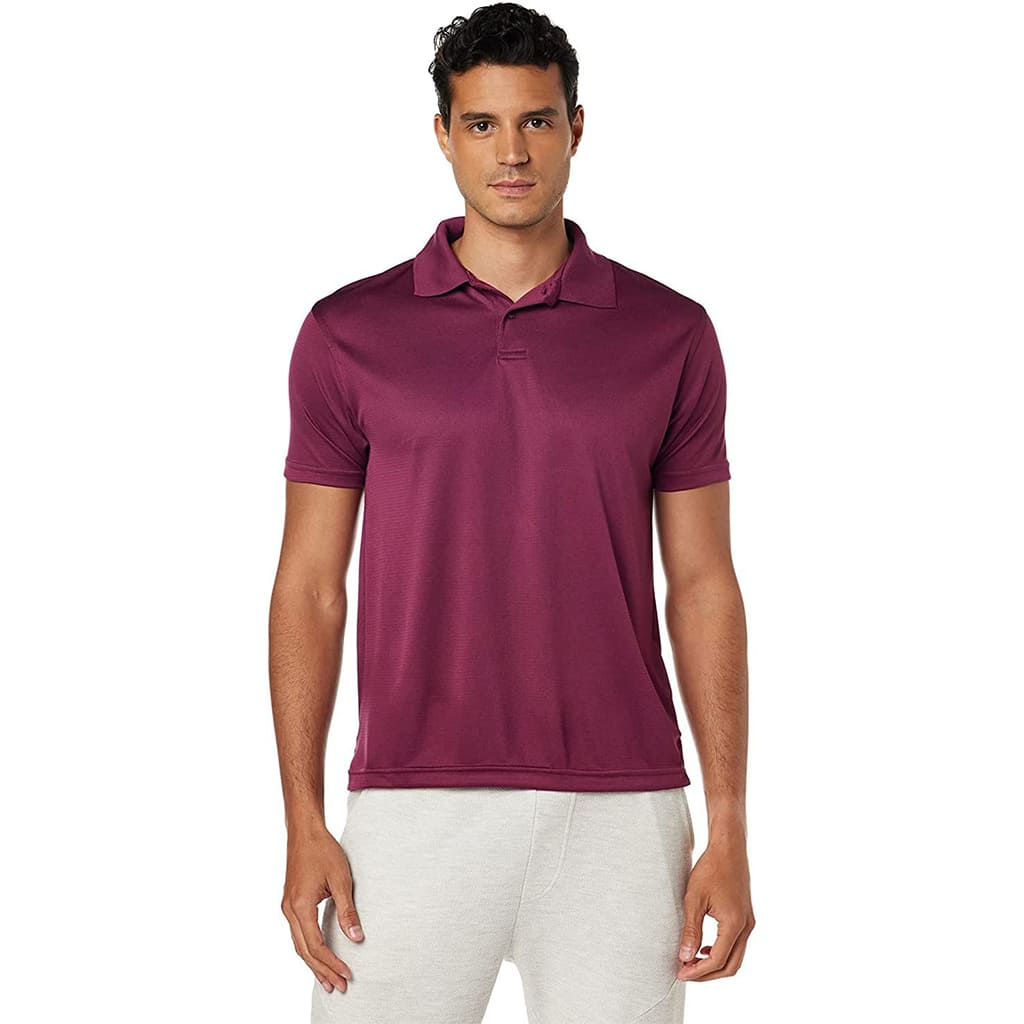 ADF - SANTHOME All Day Fresh Polo Shirt with UV protection ( Medium Maroon)