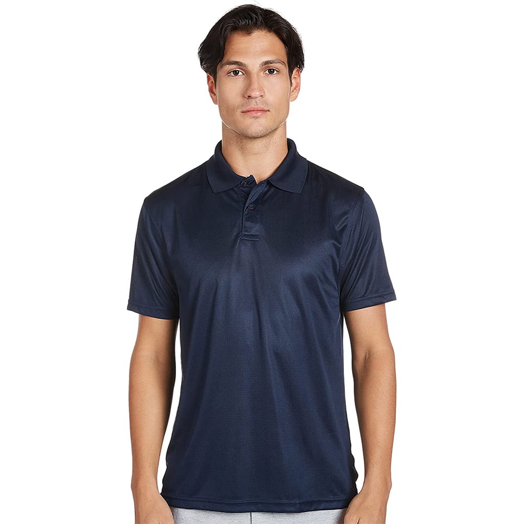 ADF - SANTHOME All Day Fresh Polo Shirt with UV protection ( X-Large Navy Blue)