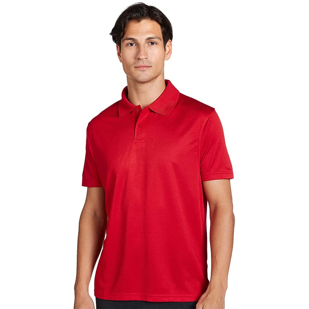 ADF - SANTHOME All Day Fresh Polo Shirt with UV protection ( X-Large Red)