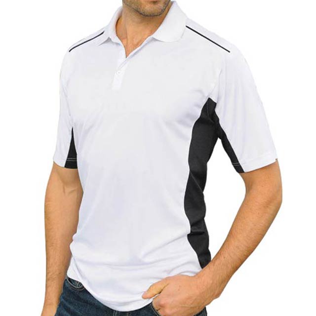 TECK - SANTHOME DryNCool Polo Shirt with UV protection ( XX-Large White / Black)