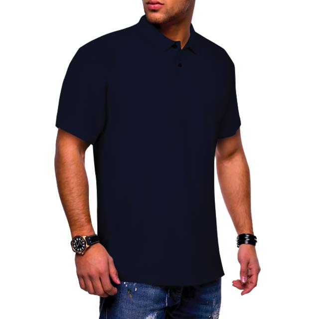 SANTHOME SHIELD Polo Shirt with Heiq Viroblock Tech (Anti-viral) ( Small Navy Blue)
