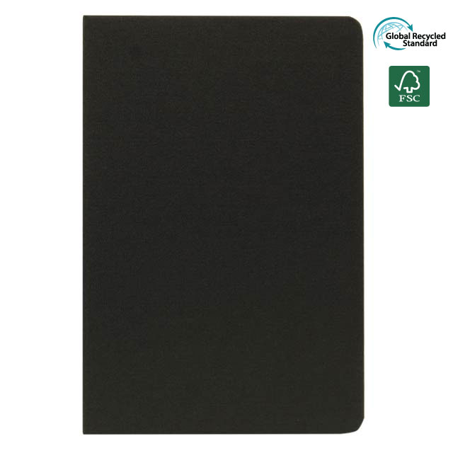 SANTHOME A5 rPET & FSC Certified Notebook - Black (Anti - Microbial)
