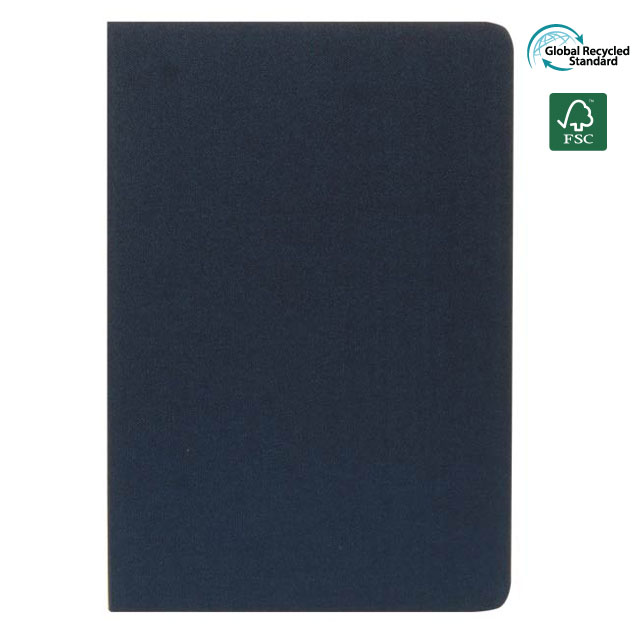 SANTHOME A5 rPET & FSC Certified Notebook - Navy Blue (Anti - Microbial)