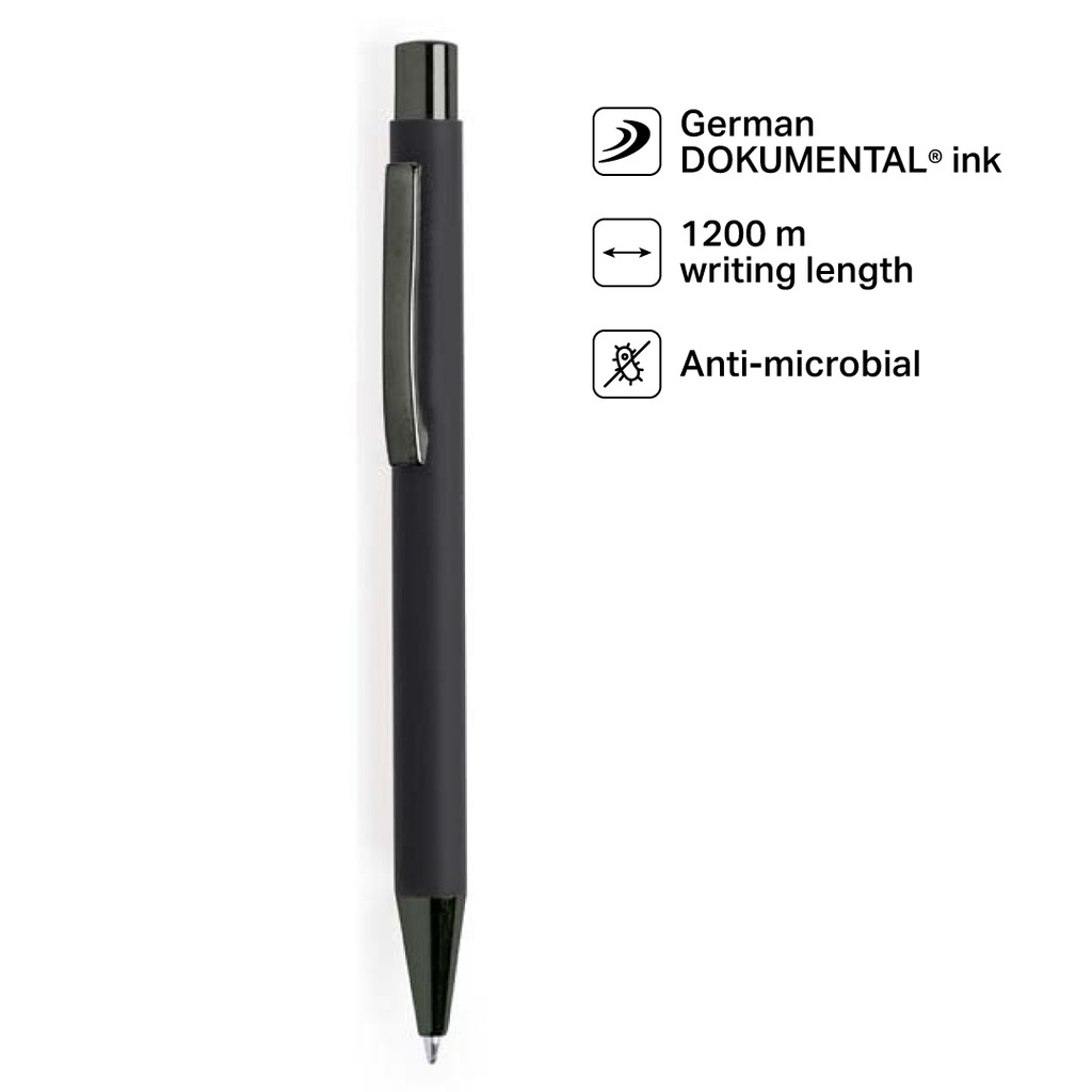 Giftology Metal Ballpen - Black (Anti - Bacterial)