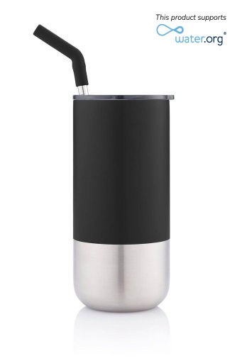 [DWHL 331] BORCULO - CHANGE Collection Insulated Tumbler with Reusable Straw - Black