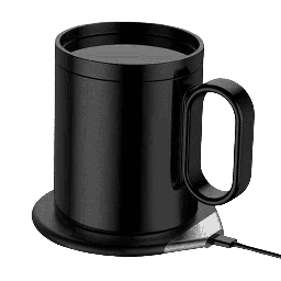 [ITHL 534] CRIVITS - Smart Mug Warmer with Wireless Charger - Black