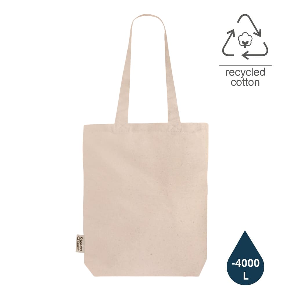 DARGUN - GRS-certified Recycled Cotton Tote Bag with Gusset - Natural ...