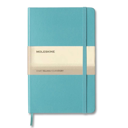[OWMOL 332] Moleskine Classic Large Ruled Hard Cover Notebook - Reef Blue