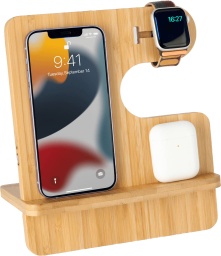 [ITWC 1101] TRABEN - eco-neutral 3-in-1 Bamboo 10W Simultaneous Charging Station