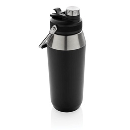 [DWHL 3105] USLAR - Hans Larsen Vacuum Bottle with Solid Handle and Dual Lid - 1L - Black