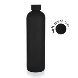 [DWGL 3113] GRIGNY - Soft Touch Insulated Water Bottle - 1000ml - Black
