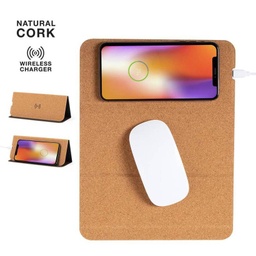 [ITWC 1119] DEBNO - Giftology Cork Mouse Pad with 15W Wireless Charger