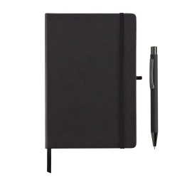 [GSGL 5135] BORNA - Giftology A5 Hard Cover Notebook and Pen Set - Black