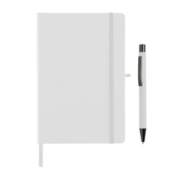 [GSGL 5136] BORNA - Giftology A5 Hard Cover Notebook and Pen Set - White