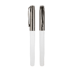 [WIGS 5146] NORA - Gift Set of 2 Pens (Rollerball + Ballpoint) - White