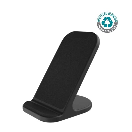 [ITWC 1159] BASEL - @memorii Recycled 10W Wireless Charger Phone Stand - Black