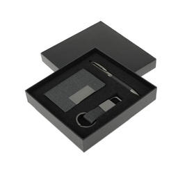 [GSGL 9510] SILVAN - Giftology Gift Set ( Card Holder, Key Chain and Pen ) - Black