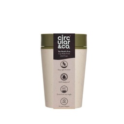 [DWCC 3163] Circular Cup 8oz Cream &amp; Honest Green