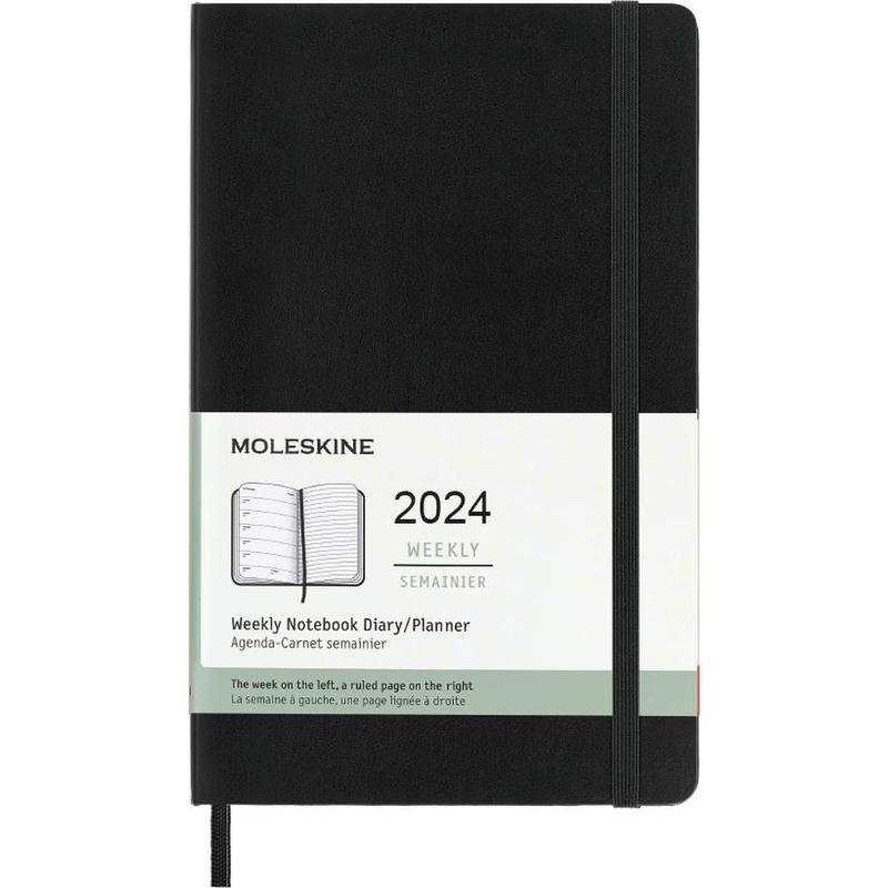 Moleskine 2024 Weekly 12M Planner - Soft Cover - Large