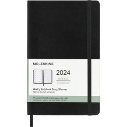 [OWMOL 5203] Moleskine 2024 Weekly 12M Planner - Soft Cover - Large
