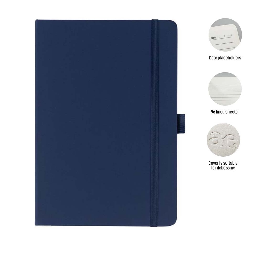 JURSI - Giftology A5 PU Notebook with Pen Loop - Navy Blue | Jasani