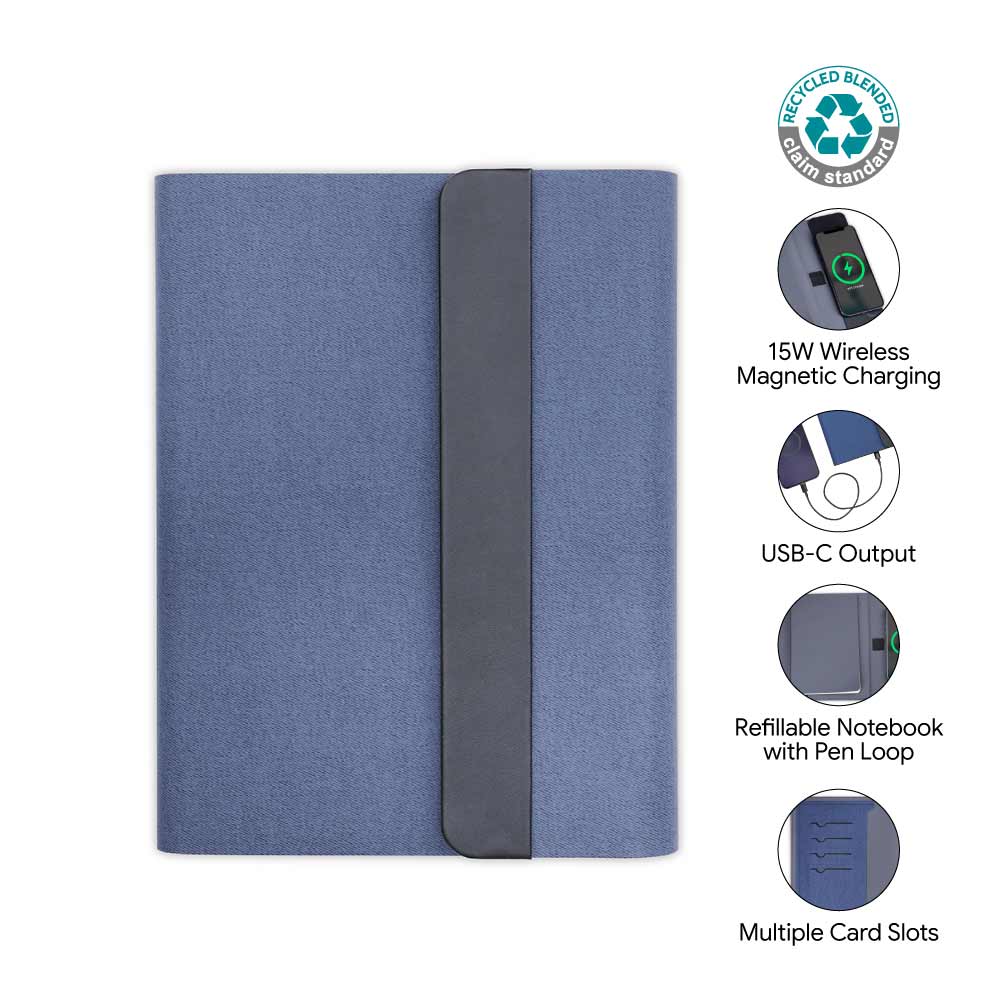 BERGMUND – Santhome 10000mAh Mag Wireless Powerbank Portfolio – Navy