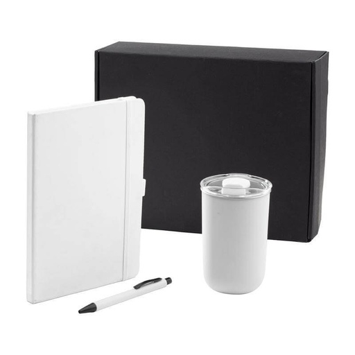 [GSGL 9598] HEVIZ - Giftology Set of Tumbler, A5 Notebook and Pen - White